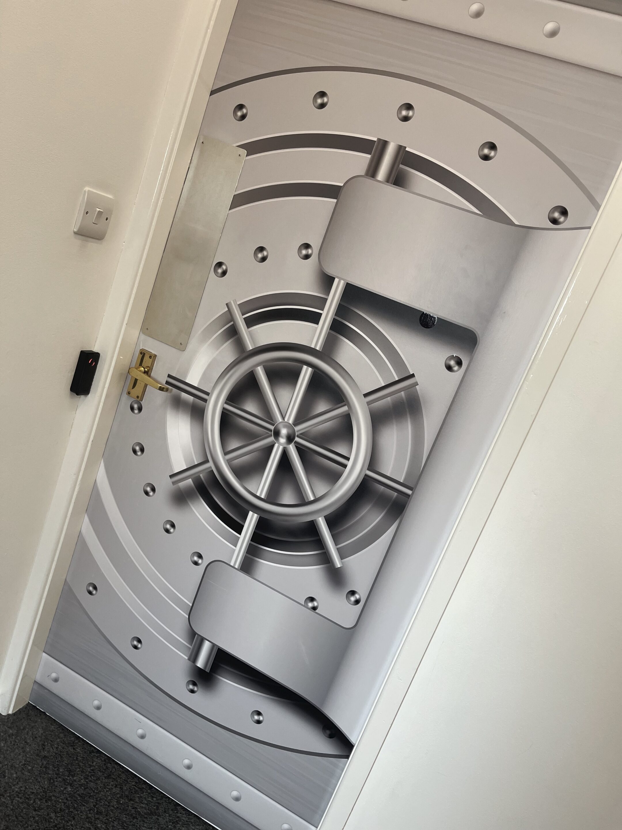 Full colour custom printed vault door