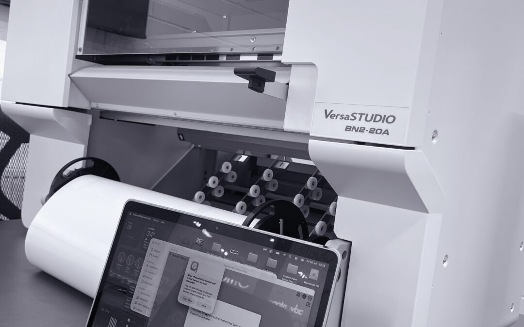 Roland VersaSTUDIO BN2-20A print and cut studio at X-Paint, Sandown Coachworks Camberley