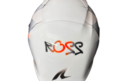 Shark Race-R Pro custom helmet orange black white, X-Paint Sandown Coachworks Camberley