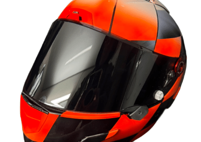Three colour custom helmet paint on Shark Race-R Pro, Race Paint from £450, X-Paint