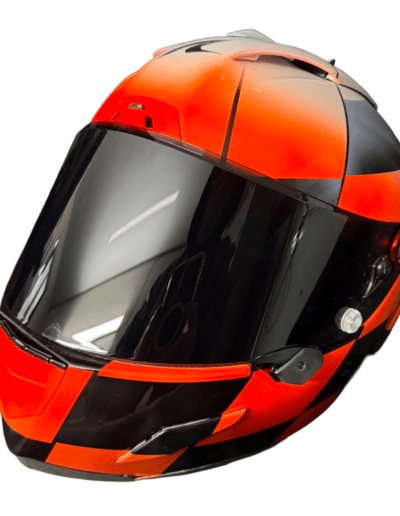 Three colour custom helmet paint on Shark Race-R Pro, Race Paint from £450, X-Paint