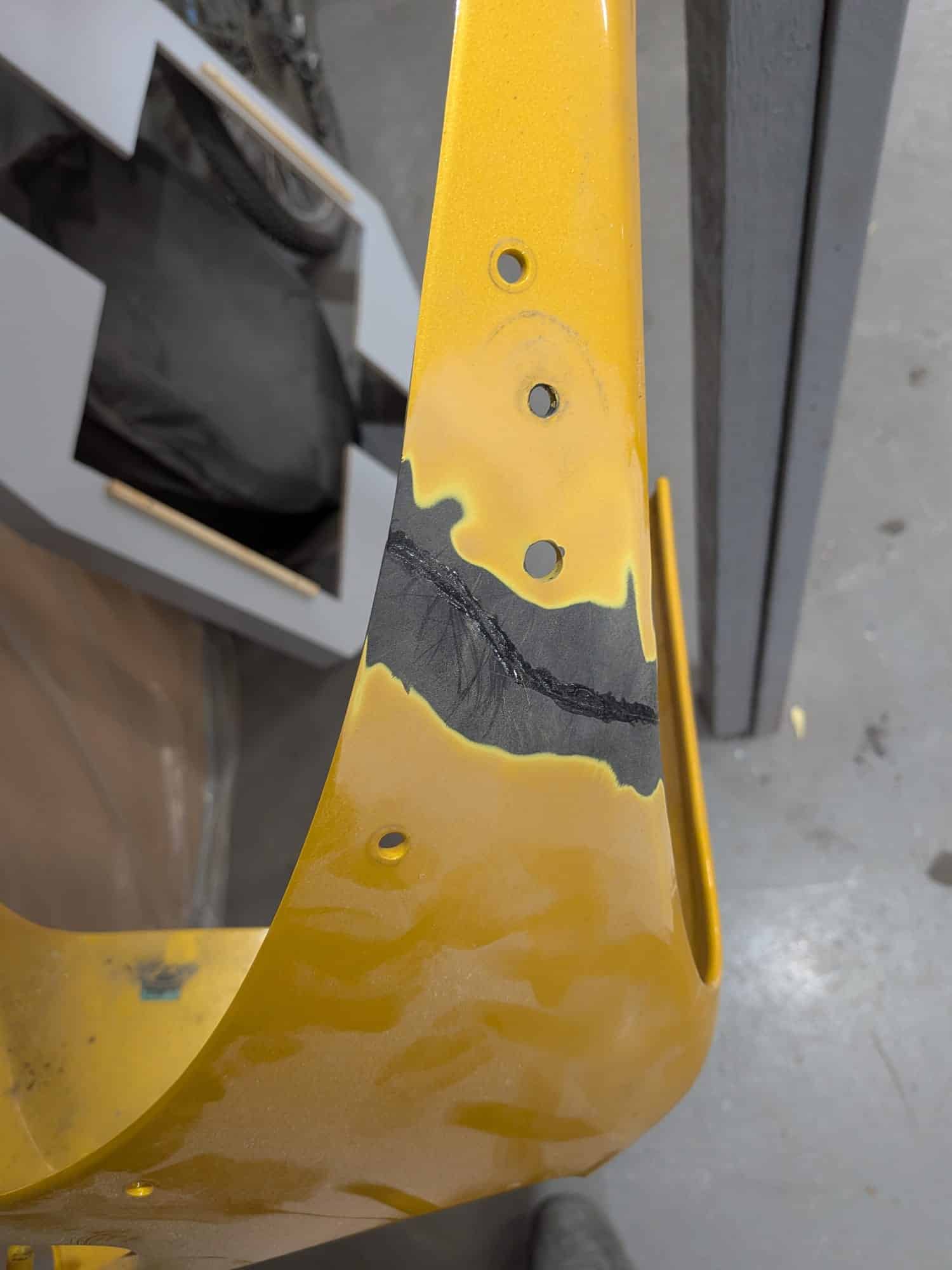 plastic welding on a triumph